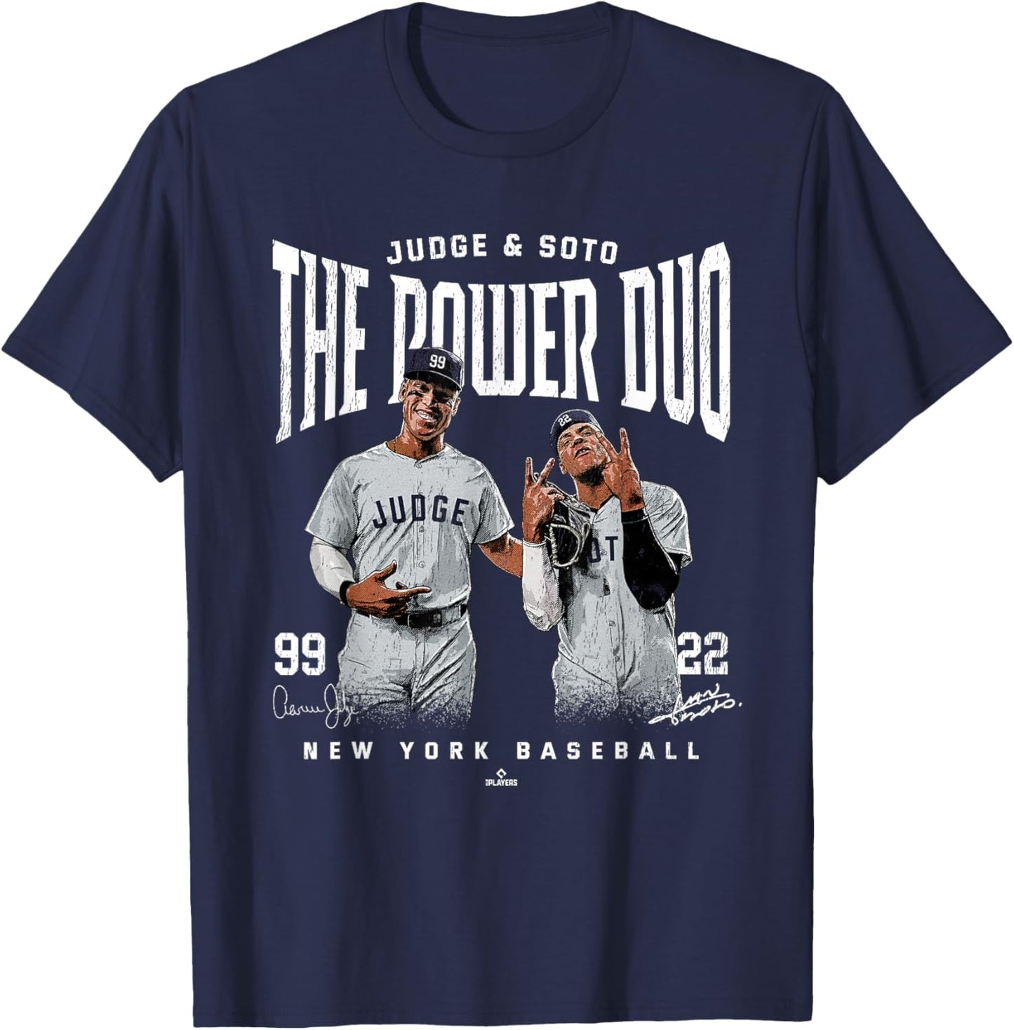 Judge & Soto The Power Duo Aaron Judge New York MLBPA T-Shirt - T-Shirt | Navy