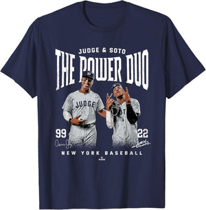 Judge & Soto The Power Duo Aaron Judge New York MLBPA T-Shirt - T-Shirt | Navy