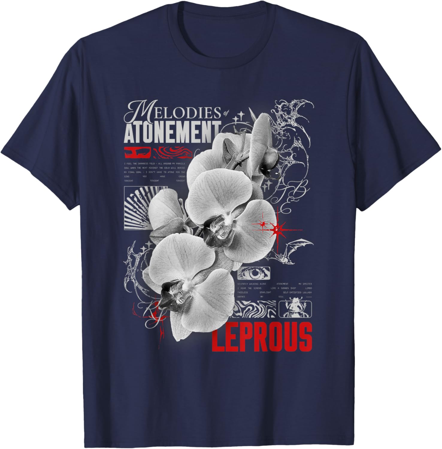 Leper - "Orchid" T-Shirt - T-Shirt | Navy
