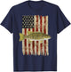 Hooked on Freedom Patriotic Smallmouth Bass Fishing USA Women Kids Men T-Shirt - T-Shirt | Navy