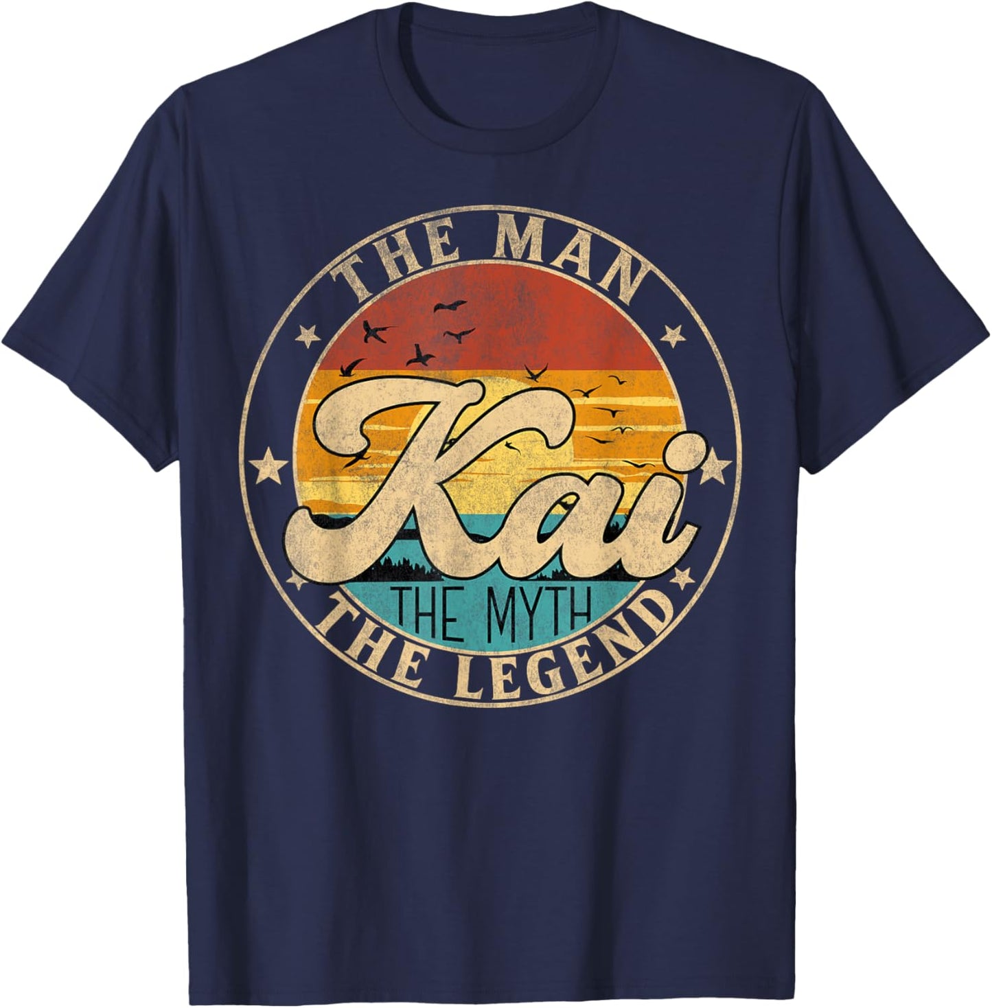 KAI The Man The Myth The Legend First Name T-Shirt - T-Shirt | Navy