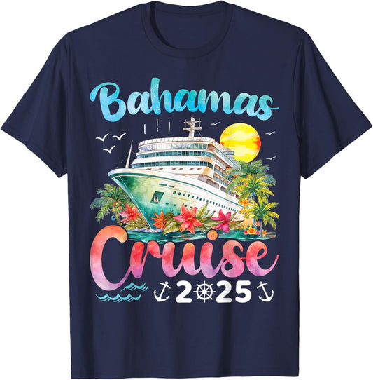 Bahamas Cruise 2025 Family Matching Cruise Vacation Trip T-Shirt - T-Shirt | Navy