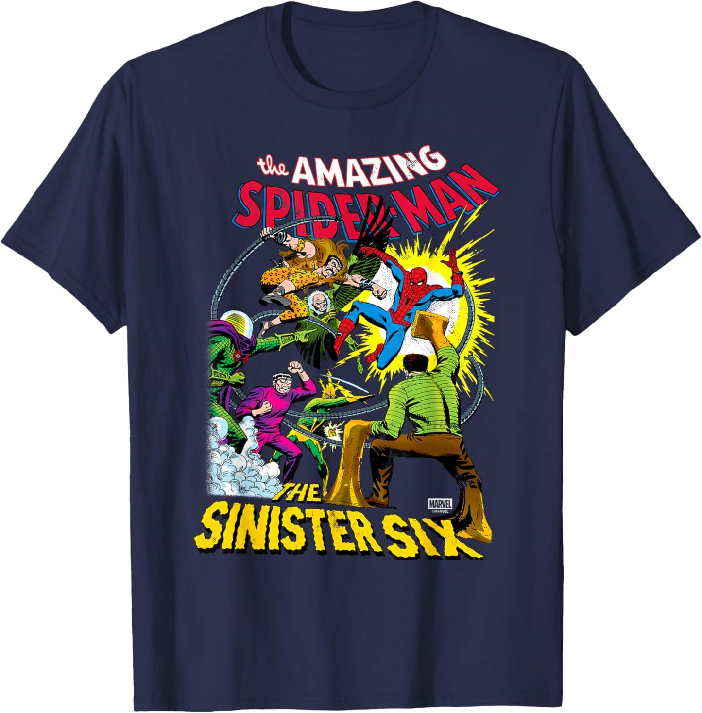 Spiderman - The Sinister Six T-Shirt - T-Shirt | Navy