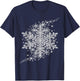 Winter Wonderland Snowflake Holiday Design Women Kids T-Shirt - T-Shirt | Navy