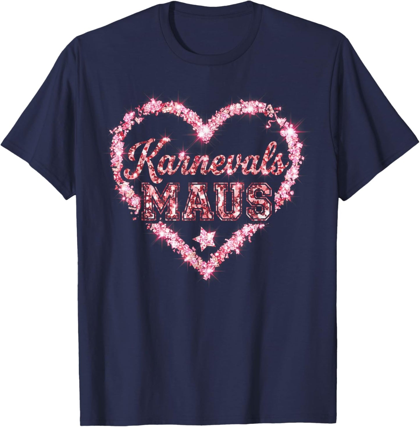 Carnival Mouse Heart Pink Cologne Carnival Women's Look T-Shirt - T-Shirt | Navy