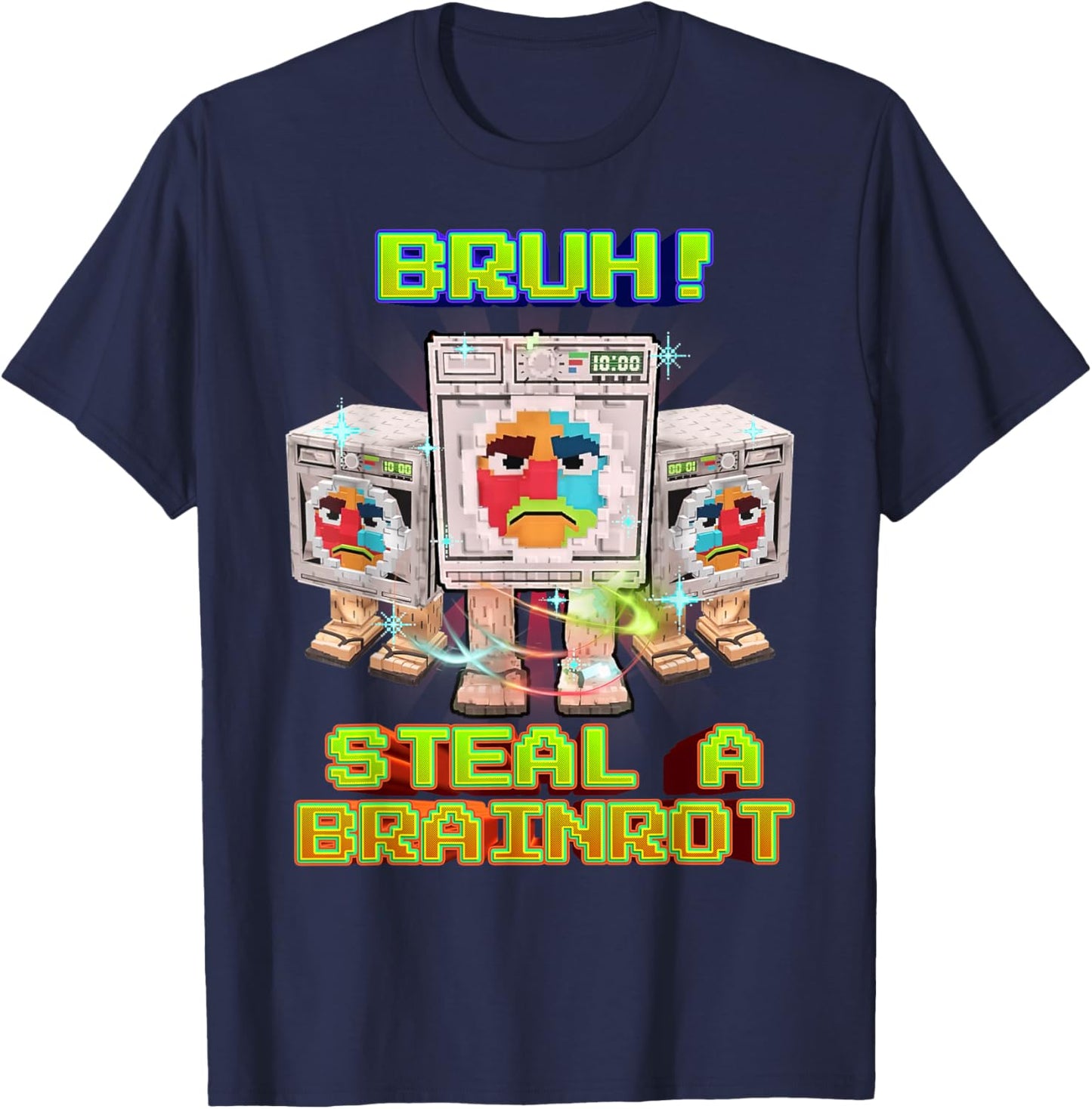 Bruh Lavadorito Spinito Brainrot Meme for Boys Kids Teens T-Shirt - T-Shirt | Navy