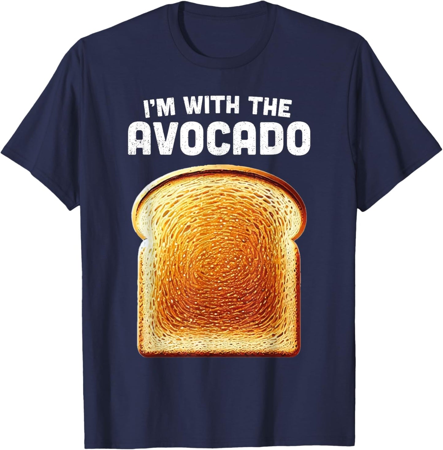 Im With Avocado Shirt Toast Matching Funny Halloween Costume T-Shirt - T-Shirt | Navy