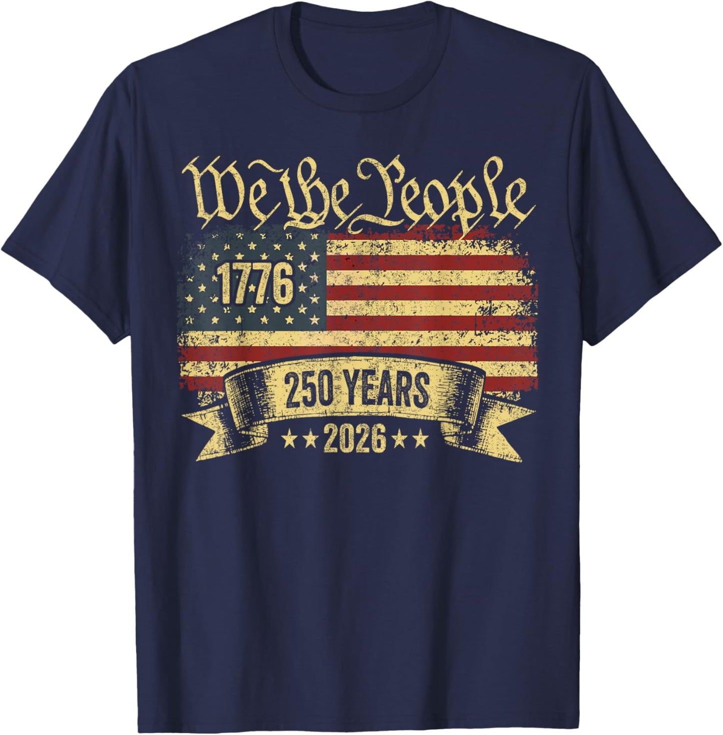 250 Jahre Geburtstag Amerika USA 250. Jahrestag 4. Juli T-Shirt - T-Shirt | Navy