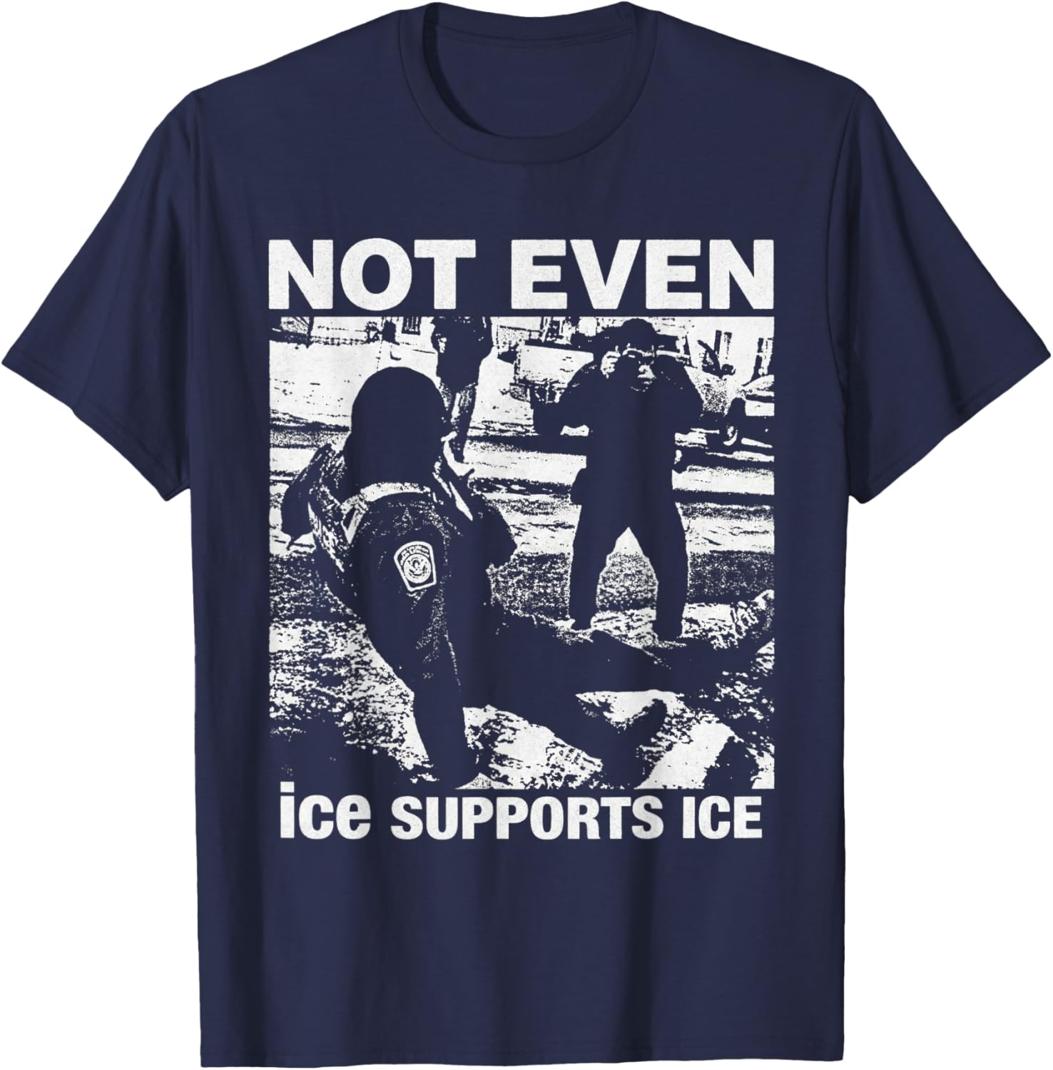 Nicht einmal EIS unterstützt EIS T-Shirt - T-Shirt | Navy