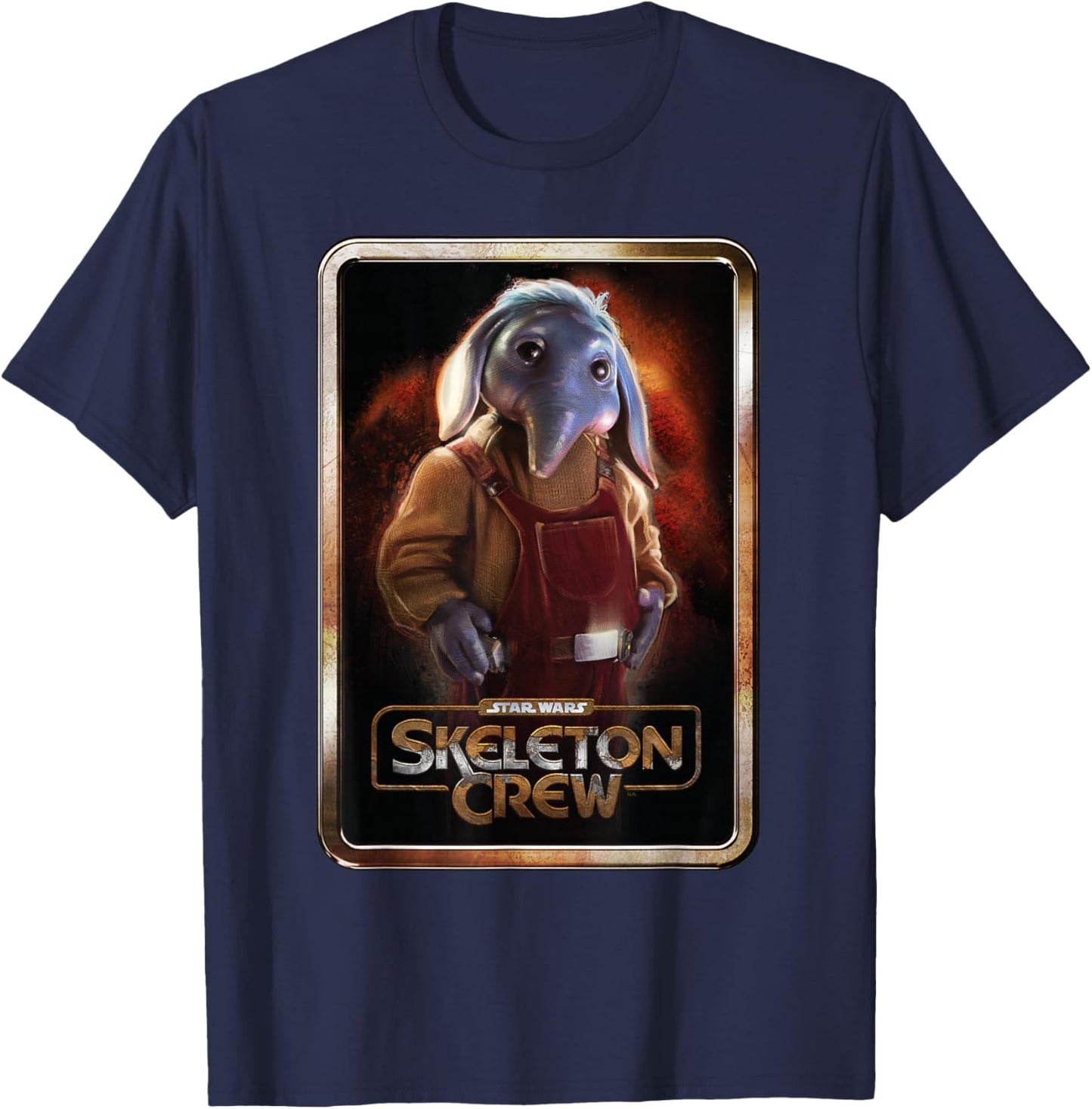 Star Wars Skeleton Crew Neel with Series Logo Disney+ T-Shirt - T-Shirt | Navy
