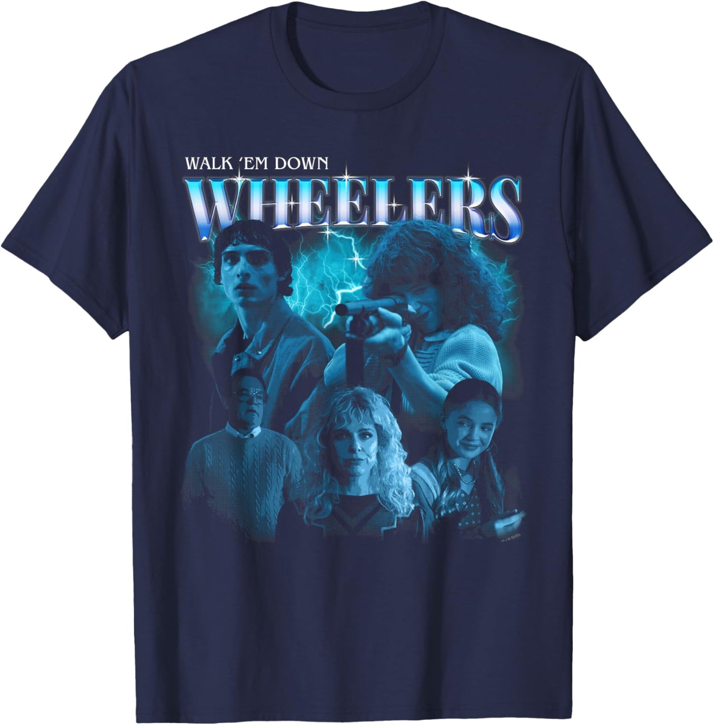 Stranger Things The Wheelers Officially Licensed T-Shirt - T-Shirt | Navy