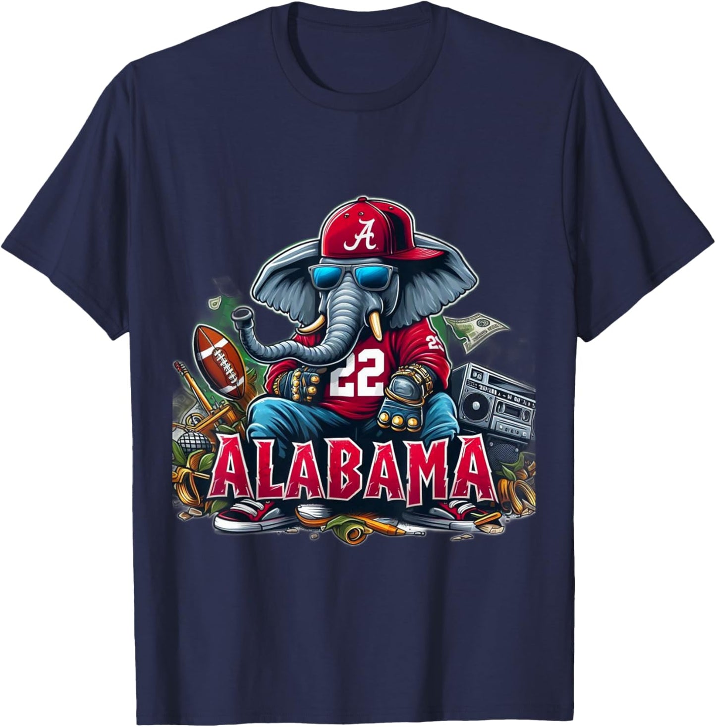 Alabama Elephant T-Shirt - T-Shirt | Navy