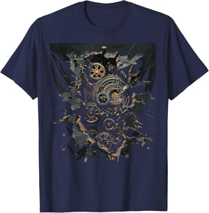 Steam Punk Mechanics Steampunk Art T-Shirt - T-Shirt | Navy