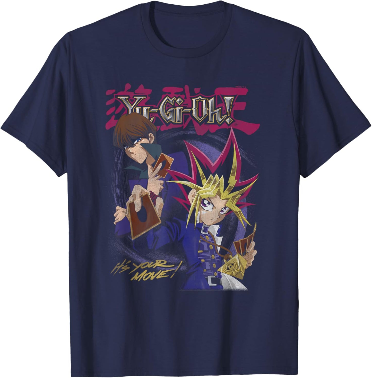 Yu-Gi-Oh! Yugi and Kaiba Face-Off It's Your Move Anime T-Shirt - T-Shirt | Navy