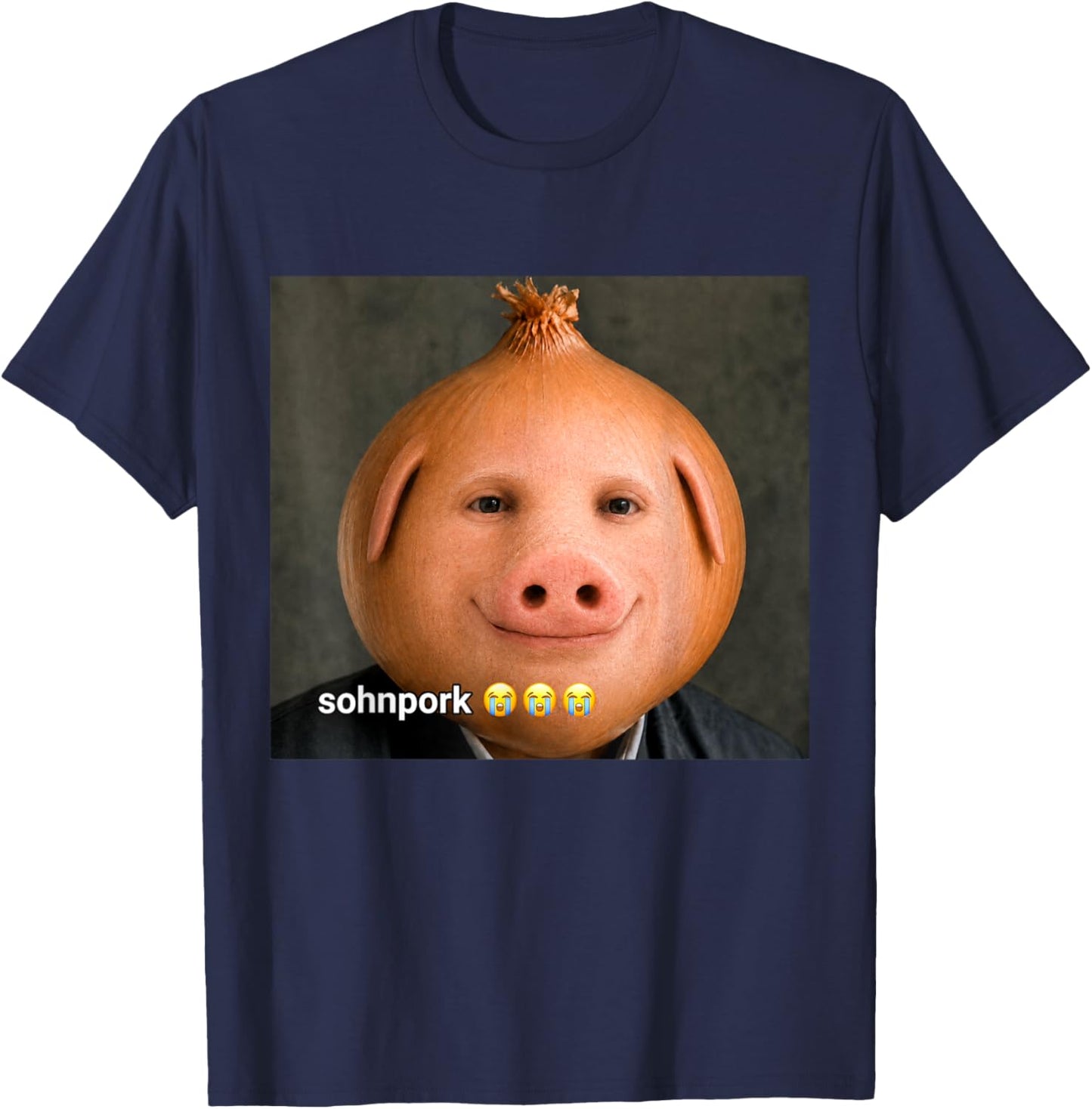 Funny Sohnpork Sonion John Pork Brainrot Meme T-Shirt - T-Shirt | Navy