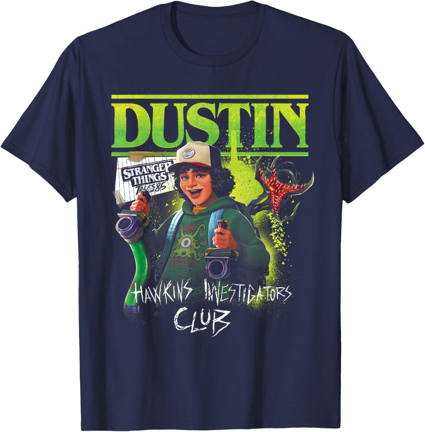Stranger Things Tales from '85 Dustin T-Shirt - T-Shirt | Navy