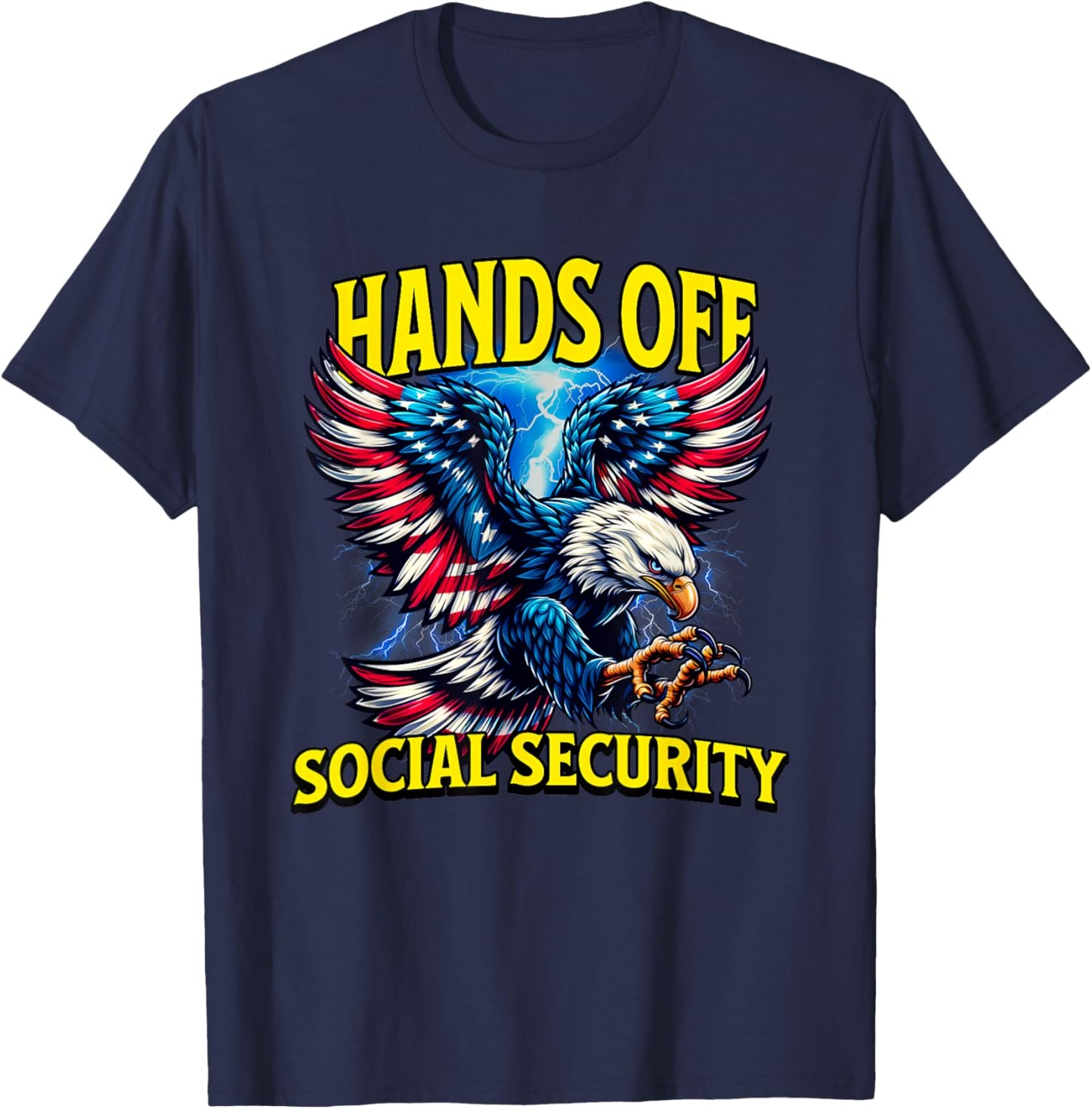 Billionaires Need to Keep Hands Off Social Security T-Shirt - T-Shirt | Navy