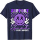 Crohns Disease Smile Face Support Purple Crohn's Awareness T-Shirt - T-Shirt | Navy