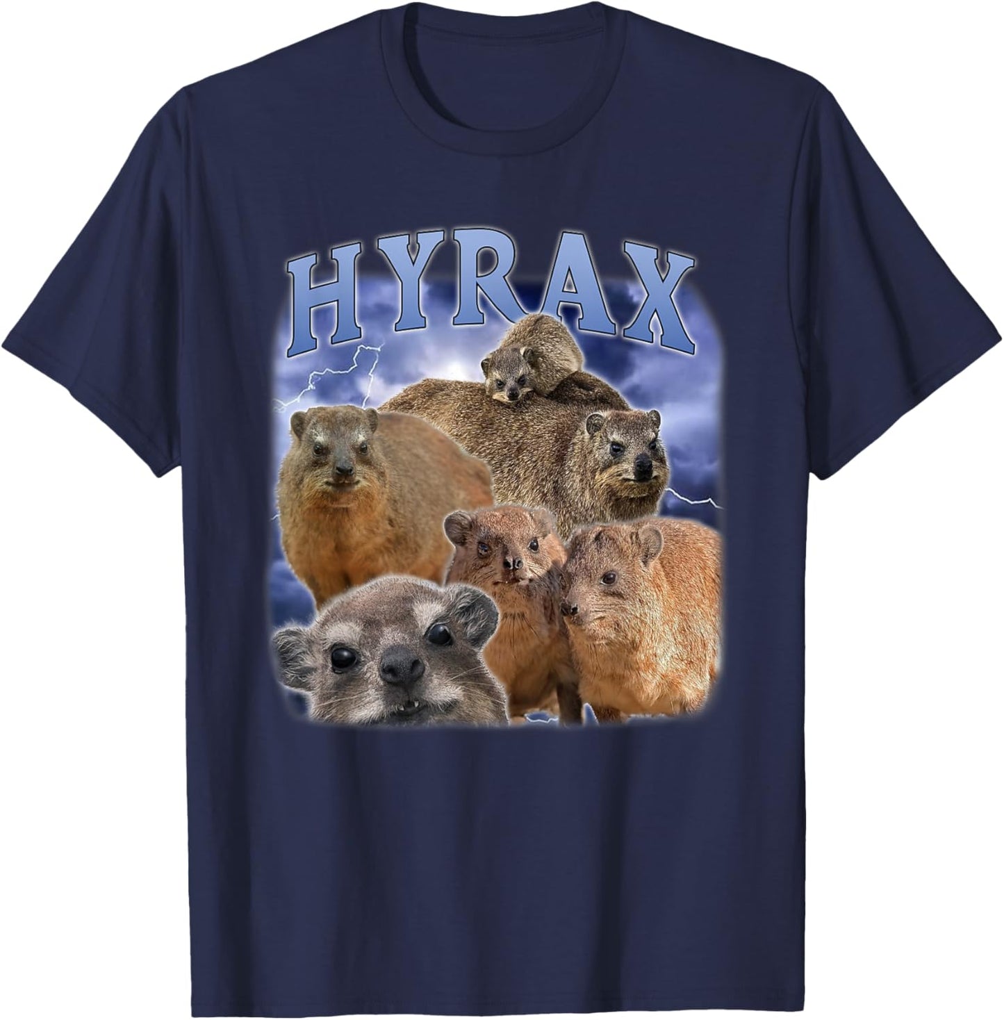 Hyrax Fire Meme Lustiger Tierliebhaber Humor Rock Hyrax T-Shirt - T-Shirt | Navy