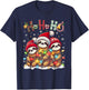 Christmas Pajamas Sloth Funny Sloths Christmas Outfit Sloth T-Shirt - T-Shirt | Navy