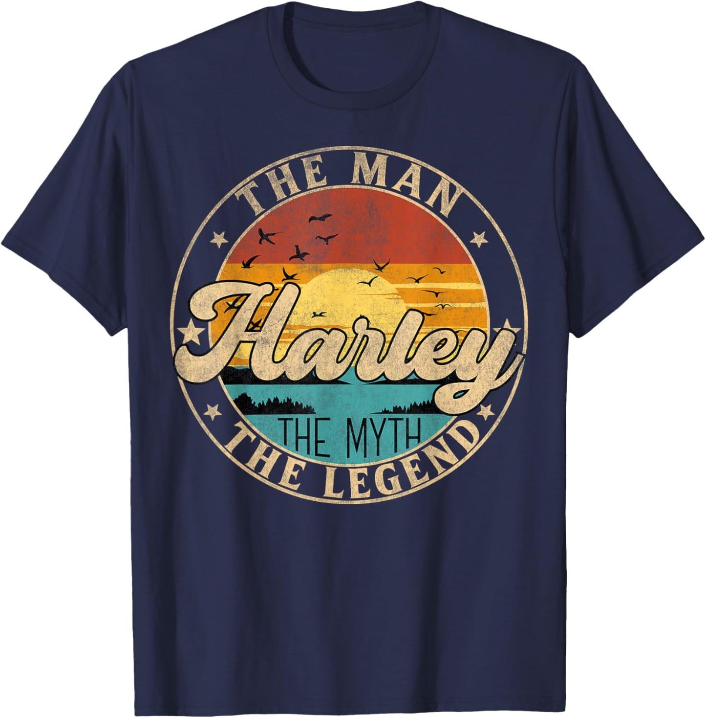 HARLEY The Man The Myth The Legend First Name T-Shirt - T-Shirt | Navy