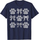 Lace Dog Coquette Bow Dog Paw Print Cat Dog Mom Mother's Day T-Shirt - T-Shirt | Navy