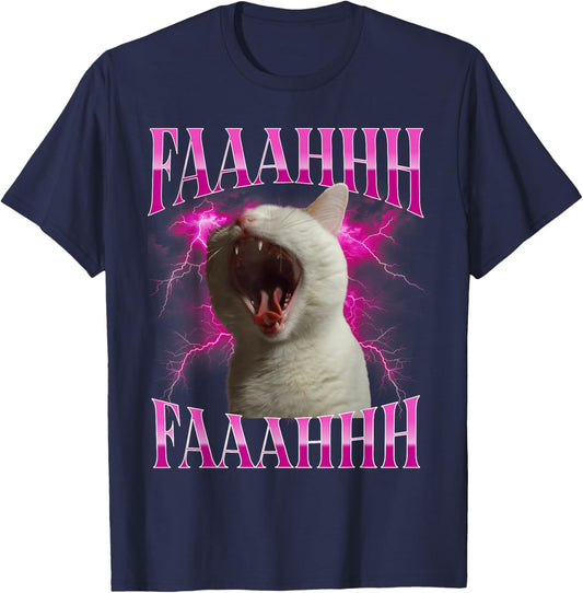 Fahhh Fahh Screaming Funny Bootleg Adult Humor Viral Meme T-Shirt - T-Shirt | Navy