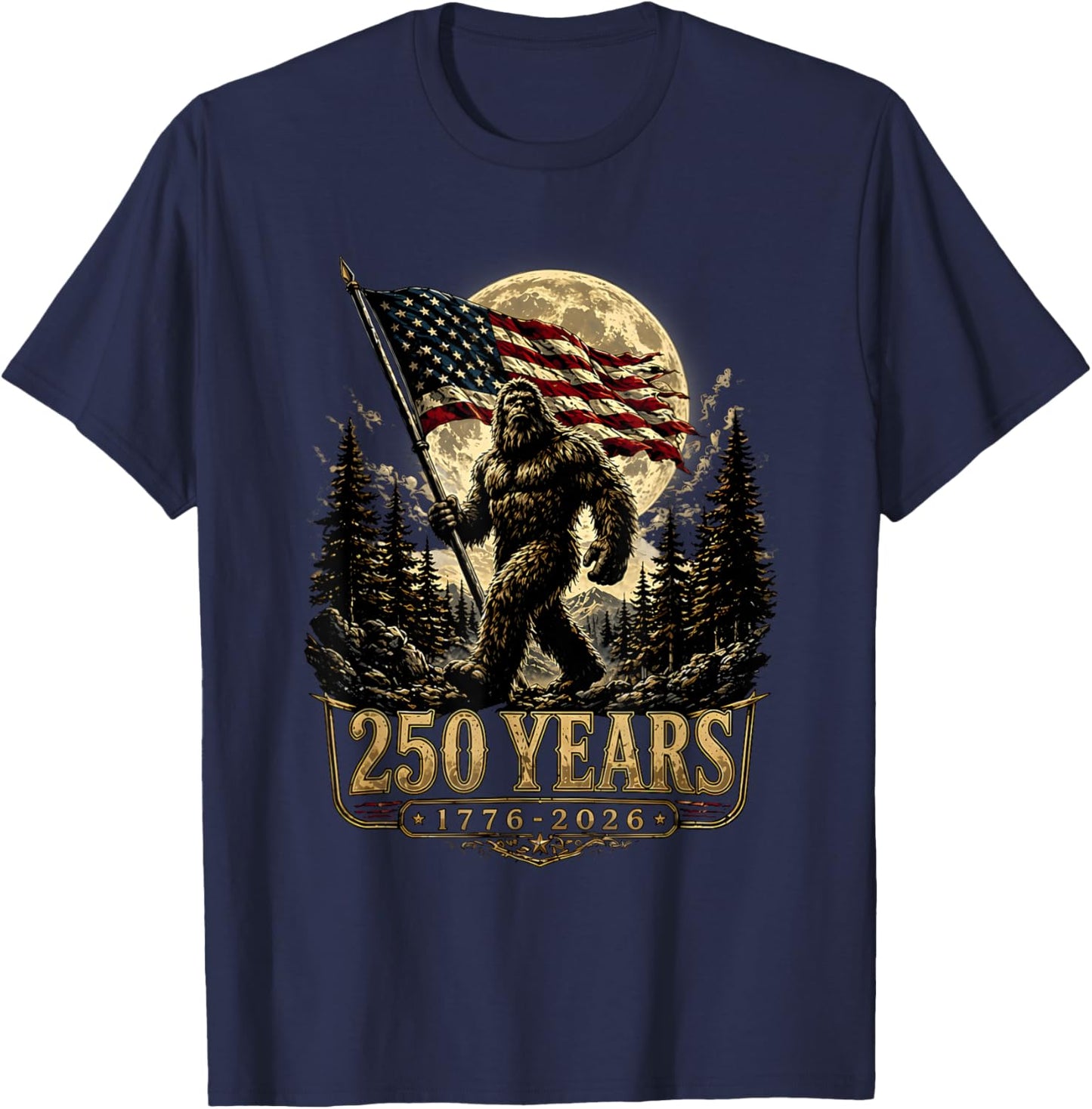 250th Anniversary USA Patriotic 250 Years American 4th July T-Shirt - T-Shirt | Navy