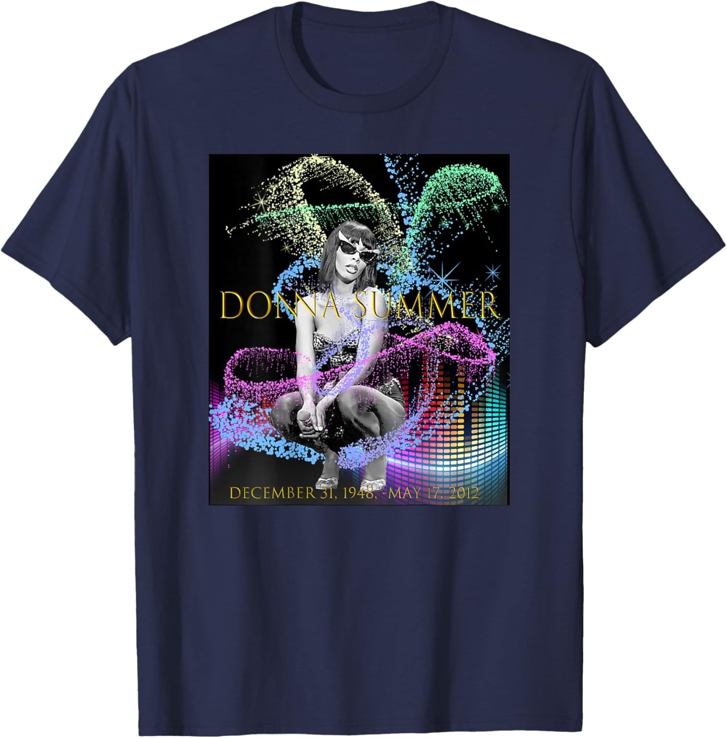 Donna Summer_003_Back Printed T-Shirt - T-Shirt | Navy