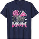 Cheer Mom Pink Cheerleading Football Graphic T-Shirt - T-Shirt | Navy