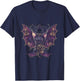 Steampunk Vampire Bat with fangs, wings and gears Gothic art T-Shirt - T-Shirt | Navy