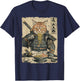 Samurai Cat Loves Ramen Funny Anime Japanese Artwork Samurai T-Shirt - T-Shirt | Navy