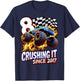 Birthday Monster Truck 8 year Old Boys 8th Party Born 2017 T-Shirt - T-Shirt | Navy