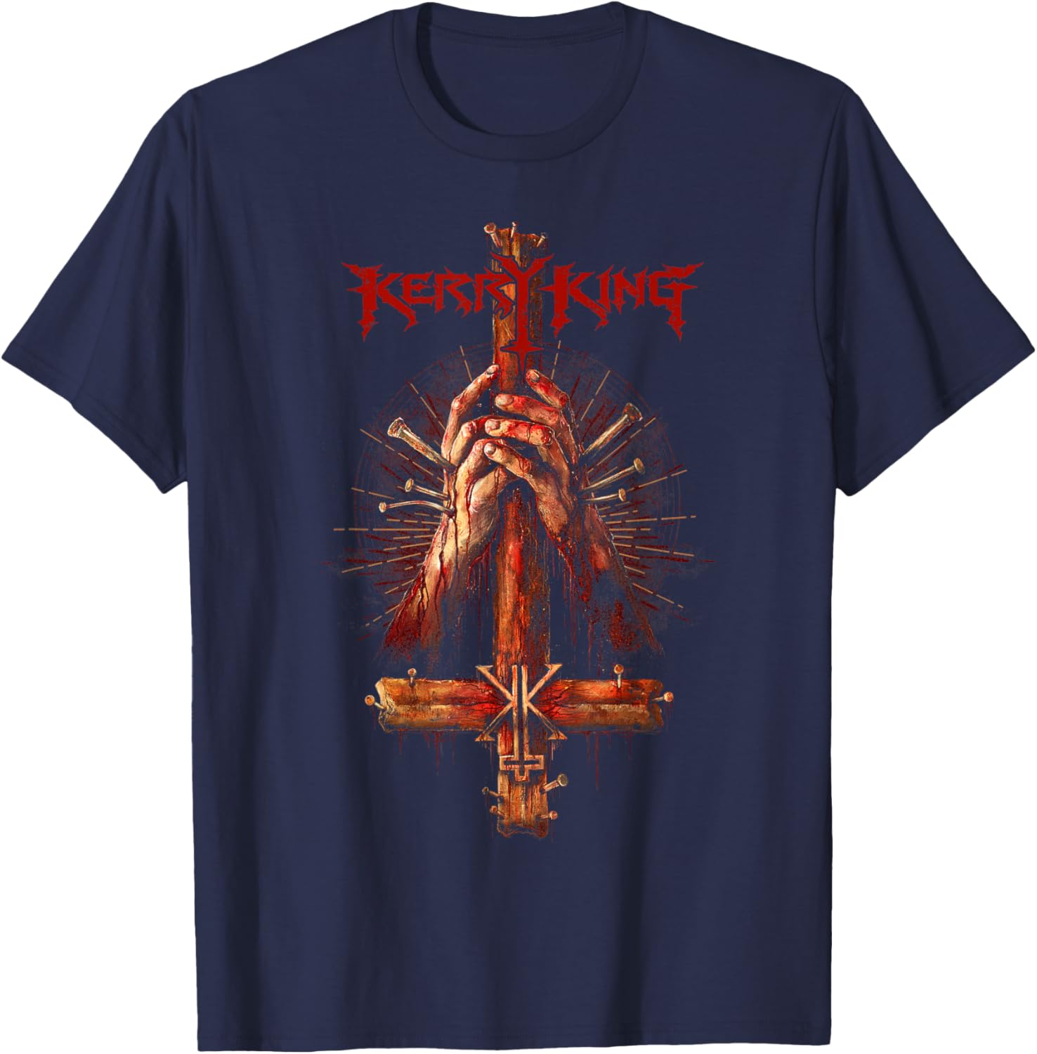 Kerry King Idle Hands T-Shirt - T-Shirt | Navy