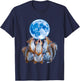Three Squirrels Howling At The Moon, 3 Squirrel Moon T-Shirt - T-Shirt | Navy