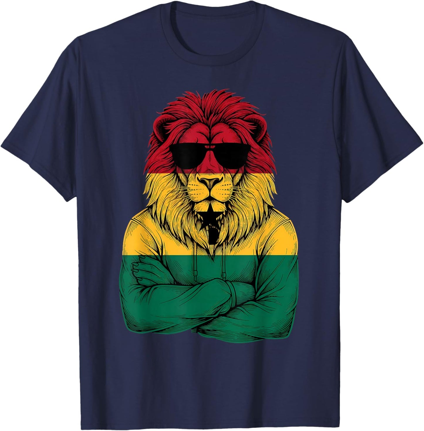 Drapeau ghanéen Roots Ghana Pride Ghana T-Shirt - T-Shirt | Navy