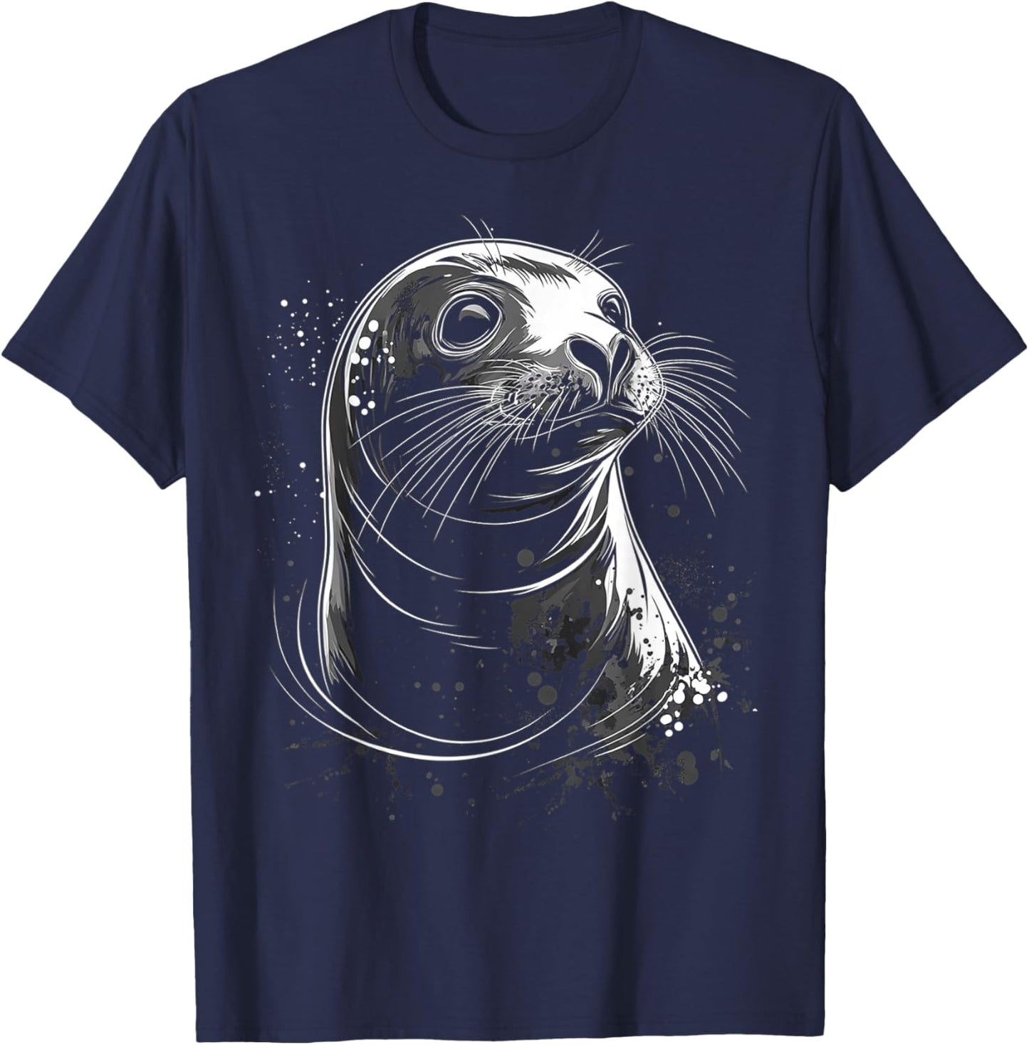 Seal Animal Graphic Artwork Seal T-Shirt - T-Shirt | Navy