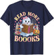 Cute Books Ghost Read More Booooks Funny Teacher Halloween Women Kids T-Shirt - T-Shirt | Navy