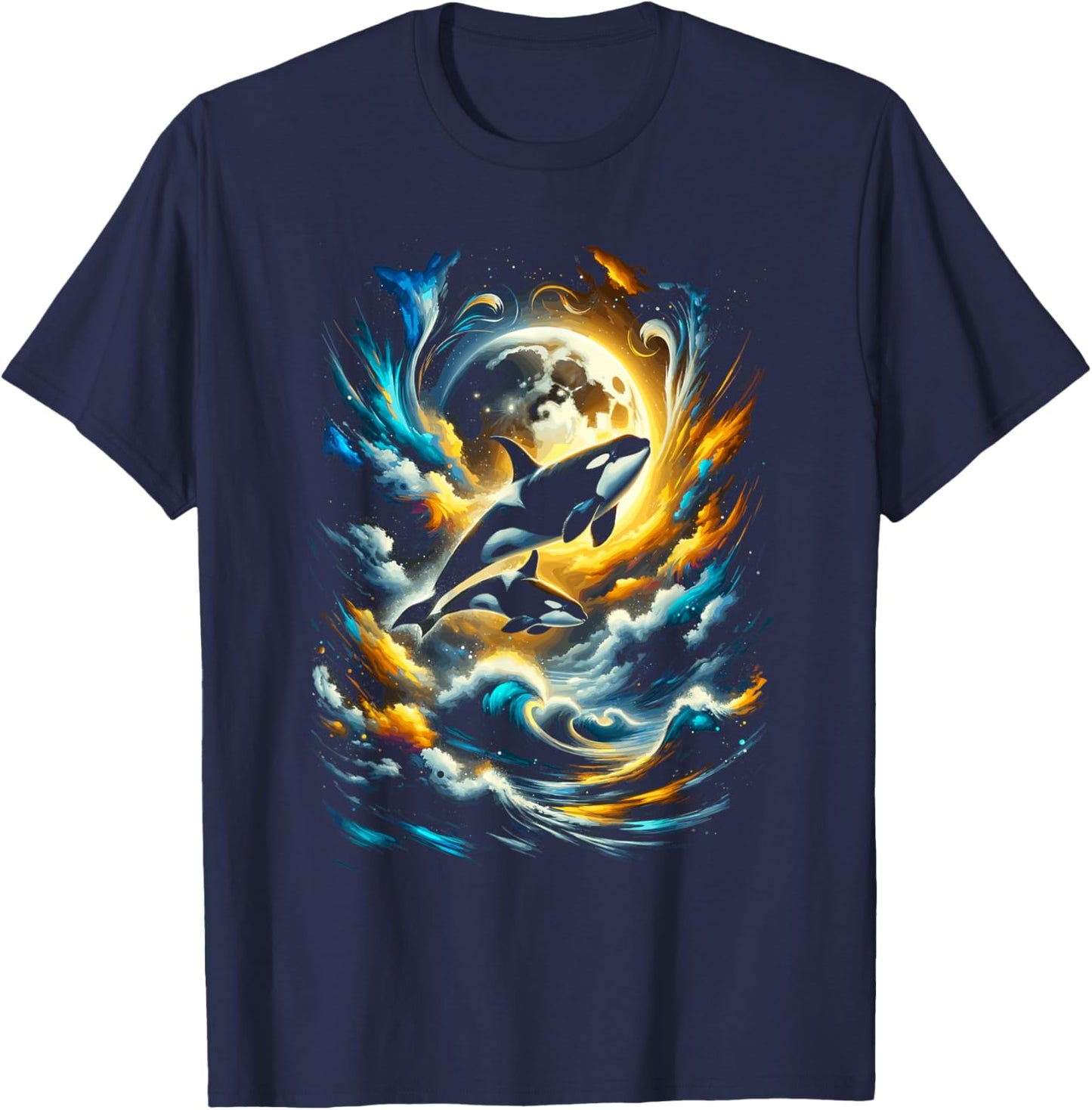 Killer Whale Ocean seaworld whale Lover Men Orca T-Shirt - T-Shirt | Navy