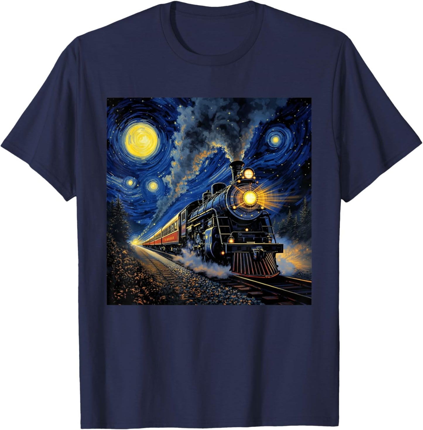 Steam Train Graphic Boys Locomotive T-Shirt - T-Shirt | Navy