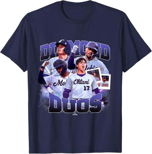 Mookie Betts & Shohei Ohtani | LA Duos | MLBDDUO4002 T-Shirt - T-Shirt | Navy