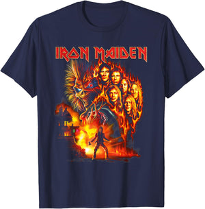 Iron Maiden Burning Ambition Amazon Exclusive T-Shirt - T-Shirt | Navy