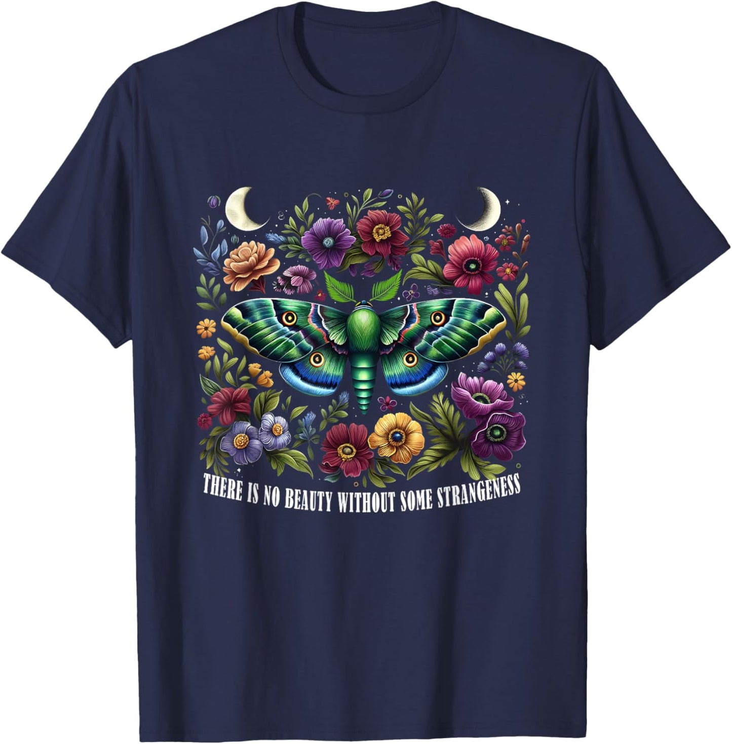 Butterfly There Is No Beauty Without Some Strangeness Woman T-Shirt - T-Shirt | Navy
