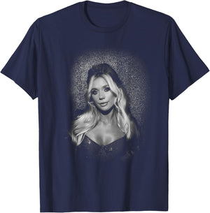 Megan Moroney Am I Okay B&W Portrait T-Shirt - T-Shirt | Navy