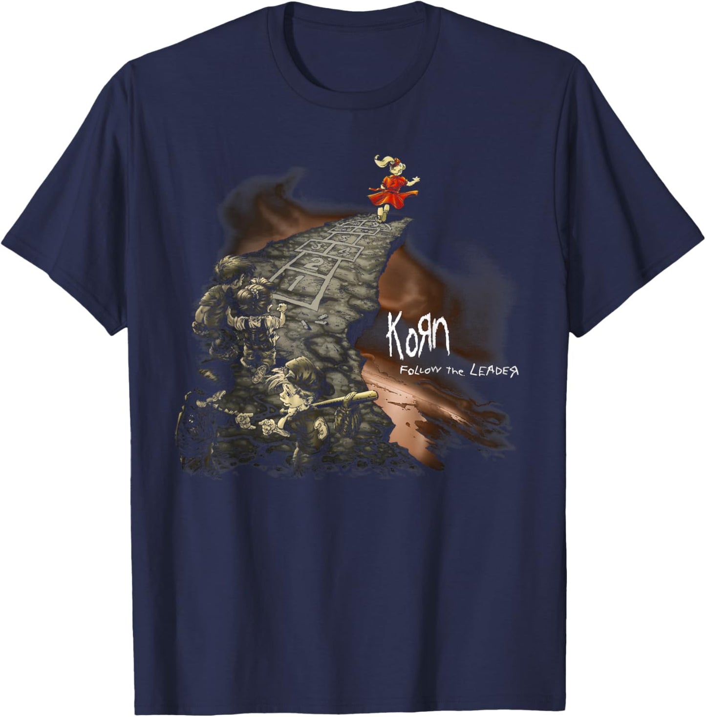 Korn Follow Cliff , black, S T-Shirt - T-Shirt | Navy