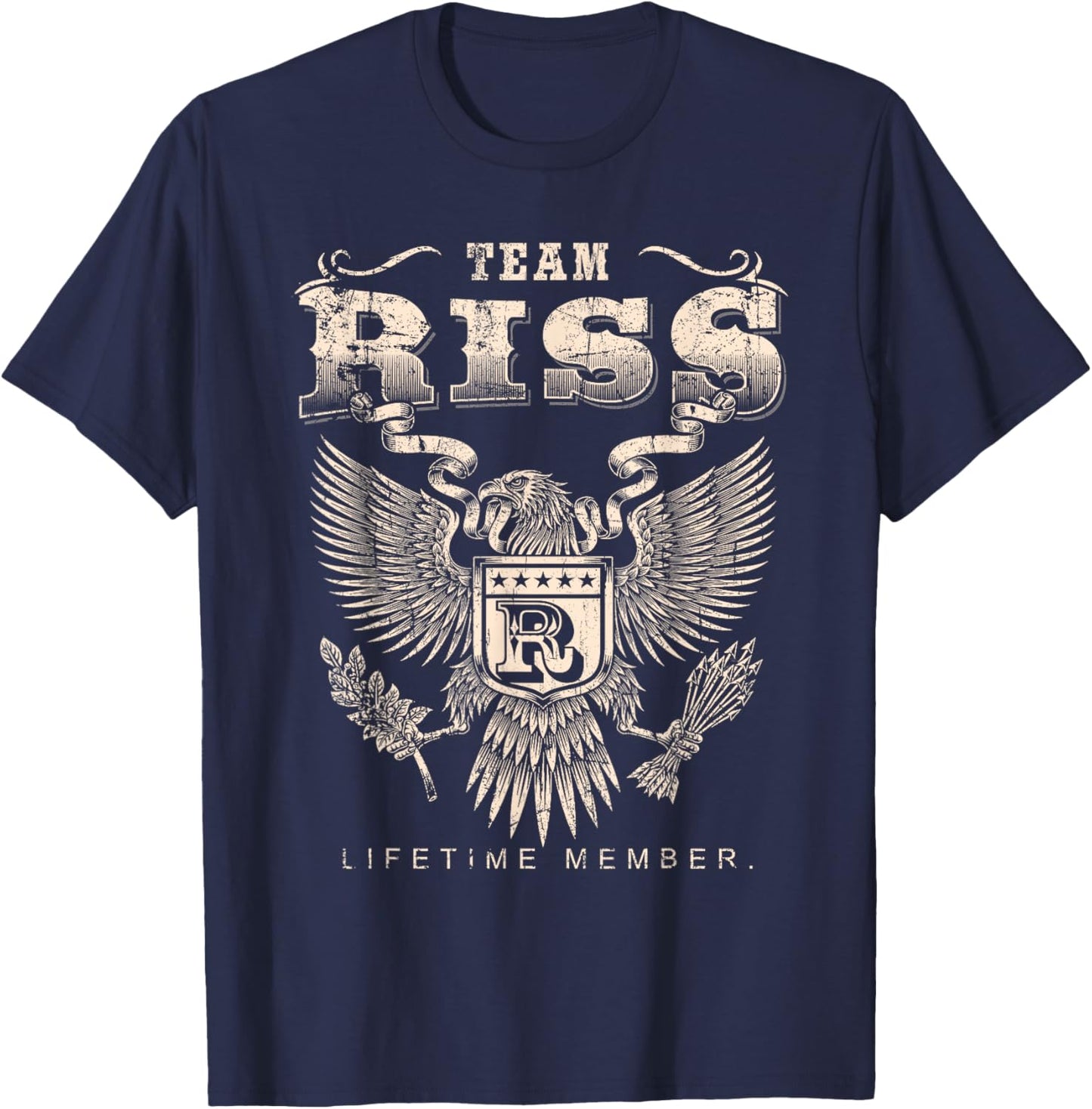 Team Riss Lifetime Member - Riss Name T-Shirt - T-Shirt | Navy