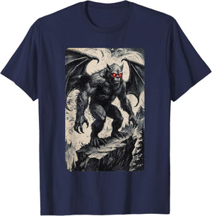 Batsquatch Watches from the Heights T-Shirt - T-Shirt | Navy