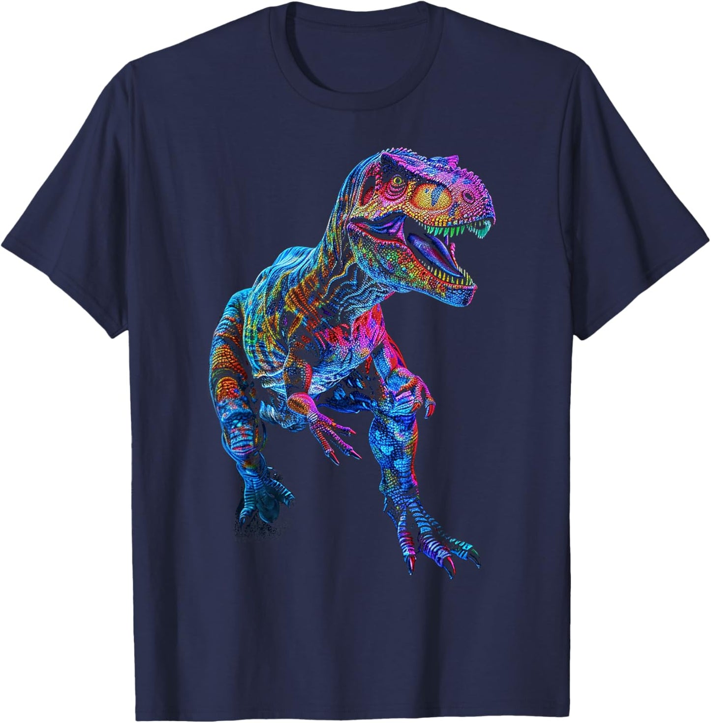 Allosaurus Dinosaur Motif Illustration Allosaurus T-Shirt - T-Shirt | Navy