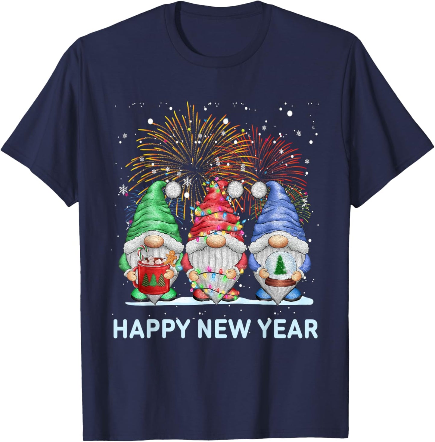 New Years Eve Party Gnomes Matching Family Outfit Costume T-Shirt - T-Shirt | Navy