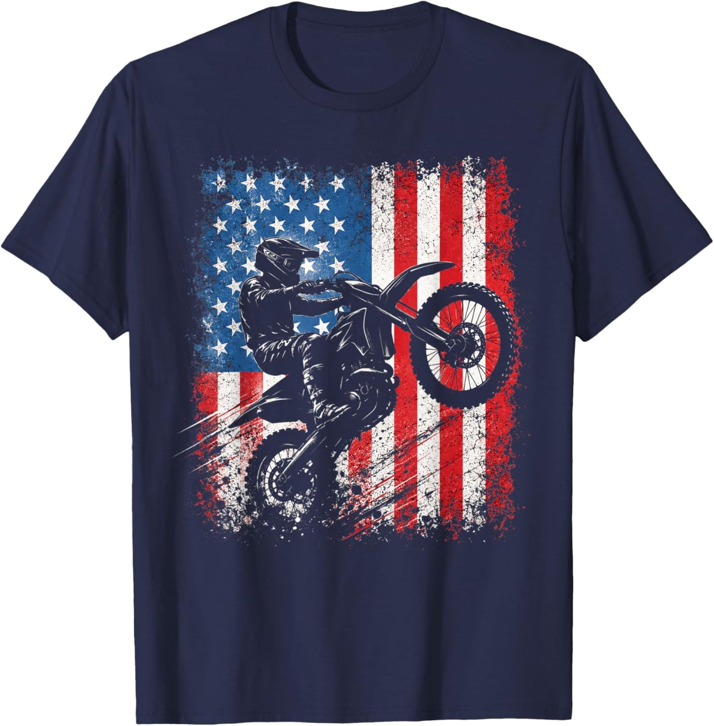 Dirt Bike Shirts Boys Kids Gear Motocross Dirtbike T-Shirt - T-Shirt | Navy
